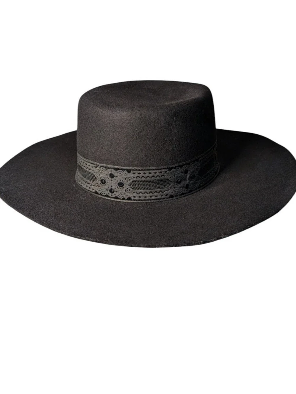 Lack of Color The Sierra Black Australian Wool Boater Hat western boho Medium